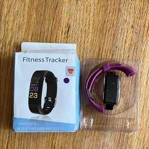 Purple Smartwatch with Fitness Tracking and Vibrant Display